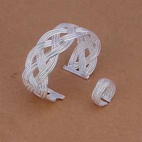 Wholesale Trendy Silver Round Jewelry Set TGSPJS050