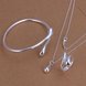 Wholesale Trendy Silver Water Drop Jewelry Set TGSPJS091