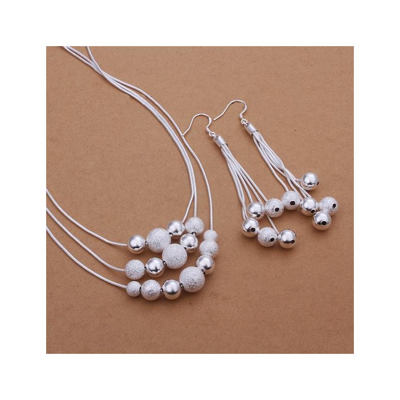 Wholesale Trendy Silver Ball Jewelry Set TGSPJS140