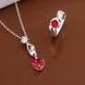 Wholesale Romantic Antique Silver Round Crystal Jewelry Set TGSPJS637