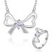 Wholesale Romantic Silver Animal Crystal Jewelry Set TGSPJS137
