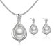 Wholesale Trendy Silver Round Crystal Jewelry Set TGSPJS234