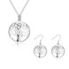 Wholesale Romantic Silver Plant Jewelry Set TGSPJS508