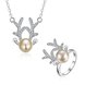 Wholesale Romantic Silver Animal CZ Jewelry Set TGSPJS523