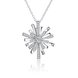 Wholesale Trendy silver color Christmas Snowflake CZ Necklace Shine high quality Pendant Necklace For Women fine Christmas Gifts TGGPN325