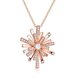 Wholesale Trendy Rose Gold Christmas Snowflake CZ Necklace Shine high quality Pendant Necklace For Women fine Christmas Gifts TGGPN327