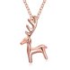 Wholesale Gift Simple Antler Christmas deer animal Necklace Reindeer Horn Stag Cute Bambi Woodland Fawn Necklace Lucky festival jewelry TGGPN478