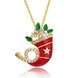 Wholesale Fashion Cubic Zirconia Christmas hat Pendant with Chain Necklaces Novelty Necklace Jewelry for Women Party Gift TGGPN489