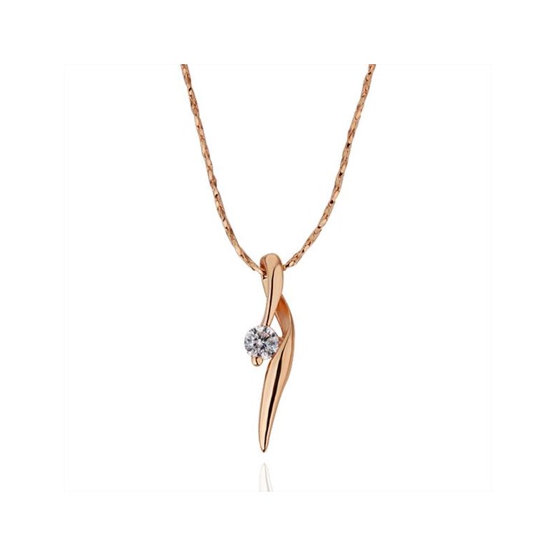 Wholesale Classic fashion delicate Rose Gold CZ Necklace for girl women wedding birthday fine gift jewelry TGGPN471