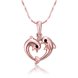 Wholesale Romantic Rose Gold Animal Crystal Necklace New Woman Fashion Jewelry High Quality Zircon Dolphin Dancing Pendant Necklace  TGGPN527