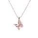 Wholesale Cute Rose Gold Animal Crystal Necklace New Woman Fashion Jewelry High Quality Zircon butterfly Pendant Necklace  TGGPN529