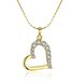 Wholesale JapanKorea Hot Sell 24K Gold zircon Necklace for women Girls Love Heart Necklace fine Valentine's Day Gift TGGPN531