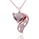 Wholesale Korean Version Fashion Fox Alloy Crystal rose gold Pendant Necklace For Women Creative cute Animal Jewelry TGGPN044