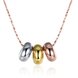 Wholesale High quality Three-color beads Necklace Rose Gold Circle Chain Link Necklace For Women temperament jewelry TGGPN056