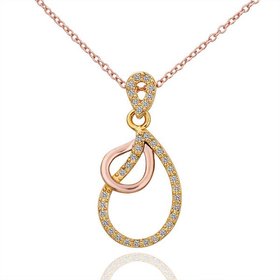 Wholesale Vintage rose Gold Plated Double Loops Zircon Necklace High Quality Women Collarbone Chains The New Listing Fine Jewelry TGGPN066