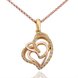 Wholesale Hot Sell rose Gold Multi-loop interlocking Necklace for women Girls Love Heart Necklace Valentine's Day Gift  TGGPN070