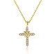 Wholesale Fashion Cross Pendants Gold Color Crystal Jesus Cross Pendant Necklace For Women Jewelry Dropshipping TGGPN131