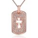 Wholesale Casual/Sporty Rose Gold Cross CZ Necklace New Arrival Jesus Cross Pendant For Men Women Chain Necklace Fine Party Jewelry TGGPN177