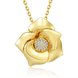 Wholesale European Fashion Fine Woman Girl Party Birthday Wedding Gift Flower Rose 24K Gold Necklace Pendant Charm TGGPN031