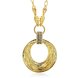 Wholesale Fashion 24K Gold Round Planet Zircon Necklace Pendant Timeless Charm With Distinctive Design For Women Fine Jewelry Gift TGGPN425