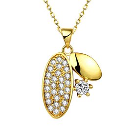 Wholesale Newest unique gold color Necklaces pave Zircon Wedding Pendants Necklace for Women Vintage Jewelry TGGPN142