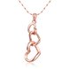 Wholesale Classic Rose Gold Heart to heart Necklace  Chain For Women patry Fashion Charm Jewelry TGGPN281