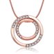 Wholesale Fashion Rose Gold Round Planet Zircon Necklace Pendant Timeless Charm With Distinctive Design For Women Fine Jewelry Gift TGGPN019