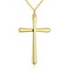 Wholesale Fashion Cross Pendants 24K Gold Color Jesus Cross Pendant Necklace For Men/Women Jewelry Dropshipping TGGPN332