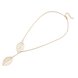 Wholesale Creative Simple Double Gold Leaf Pendant Necklace Women's Trend Punk Tassel Chain Pendant Fashion Ladies Party Jewelry Gifts TGGPN284