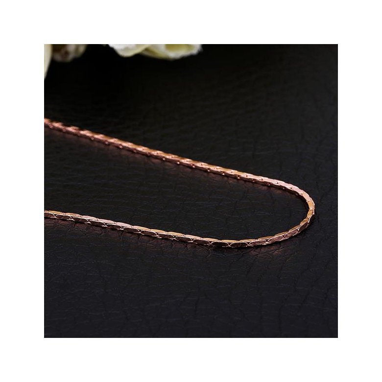 Wholesale Trendy Rose Gold Geometric Chain Nceklace TGCN012