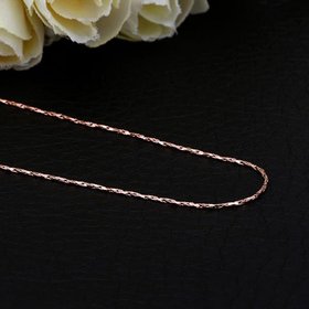 Wholesale Romantic Rose Gold Geometric Chain Nceklace TGCN013