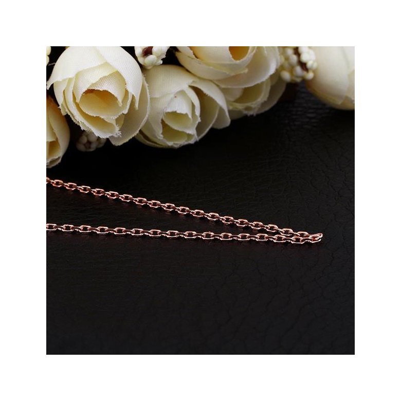 Wholesale Trendy Rose Gold Geometric Chain Nceklace TGCN014