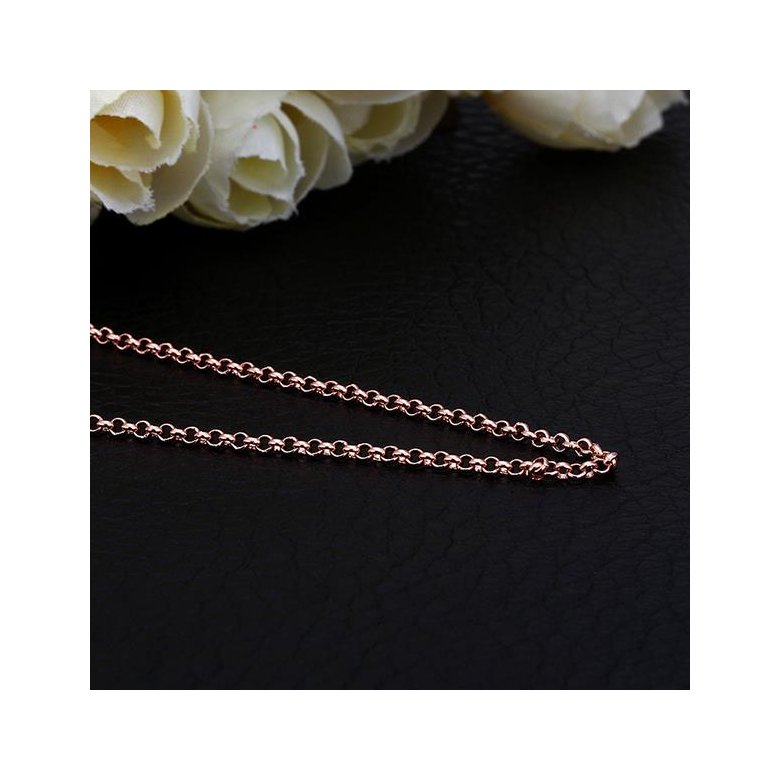 Wholesale Trendy Rose Gold Geometric Chain Nceklace TGCN020