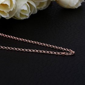 Wholesale Trendy Rose Gold Geometric Chain Nceklace TGCN020