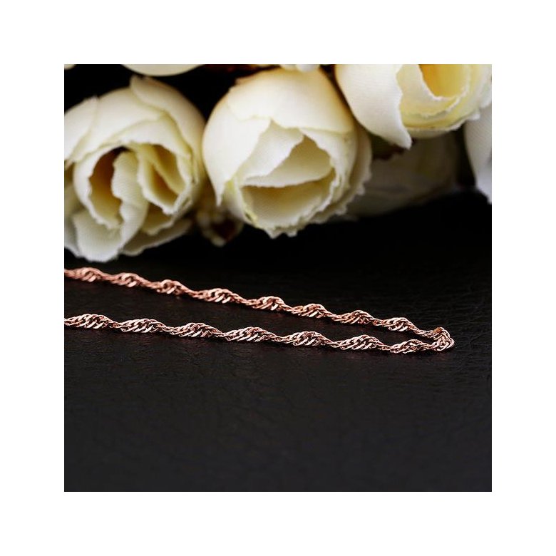 Wholesale Trendy Rose Gold Geometric Chain Nceklace TGCN023