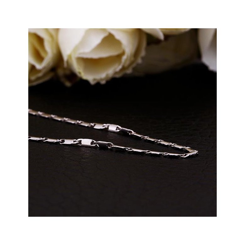 Wholesale Classic Platinum Geometric Chain Nceklace TGCN028