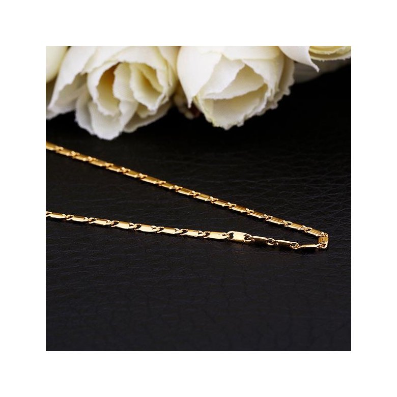 Wholesale Classic 24K Gold Geometric Chain Nceklace TGCN032