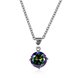 Wholesale Retro rhodium plated Round CZ Necklace TGCZN003