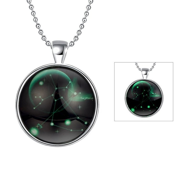 Wholesale Trendy Constellation Sagittarius Luminous Necklace TGLP153