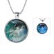 Wholesale Trendy Constellation Blue Taurus Noctilucent Necklace TGLP011