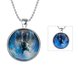 Wholesale Trendy Constellation Blue Gemini Luminous Necklace TGLP017