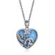 Wholesale Fashion Platinum Heart Kallaite Necklace TGNSP005
