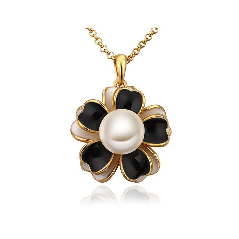 Wholesale Romantic Antique Gold Plant Pearl Necklace TGPP016