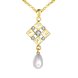 Wholesale Classic 24K Gold Geometric Pearl Necklace TGPP056