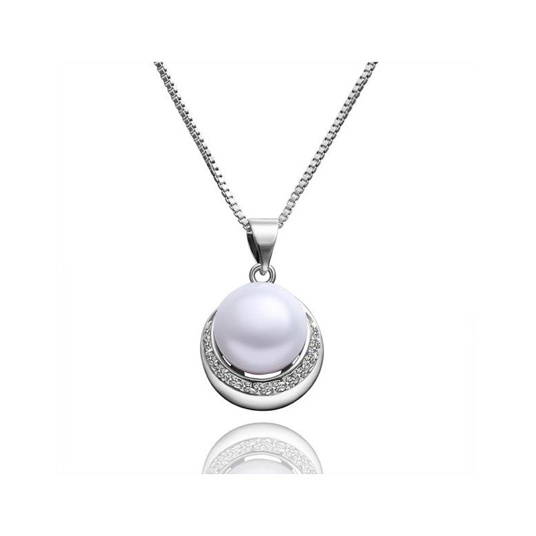 Wholesale Romantic Platinum Ball Pearl Pendants TGPP019