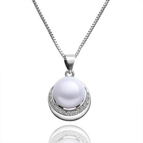 Wholesale Romantic Platinum Ball Pearl Pendants TGPP019
