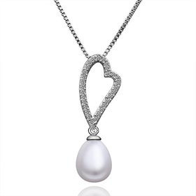 Wholesale Romantic Platinum Ball Pearl Pendants TGPP023