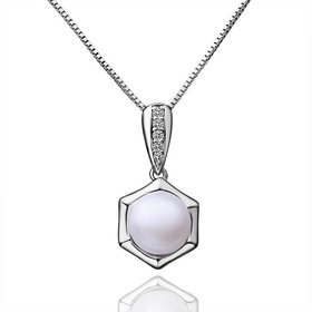 Wholesale Romantic Platinum Ball Pearl Pendants TGPP026