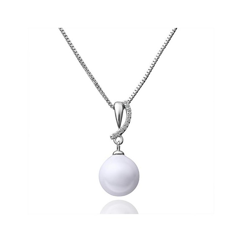 Wholesale Romantic Platinum Ball Pearl Pendants TGPP028
