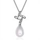 Wholesale Trendy Platinum Water Drop Pearl Pendants TGPP032